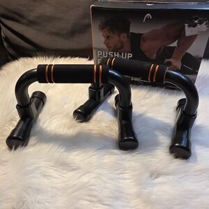 HEAD Fitness Push Up Bars Pair HDE-2132 Foam Grip Strength Training Handles
